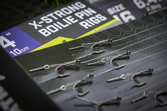 Matrix Onderlijn MXC-4 X-Strong Boilie Pin Rigs 10cm Eyed-Barbless (8 pcs) - Maat : Haak 14 - 0.200mm van Matrix — afbeelding 5