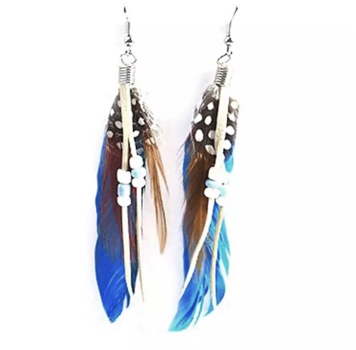 Jomide Oorhangers Boho Veren - Blauw