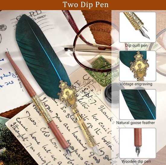 Set stylo et encre de calligraphie à plumes, avec stylo plume d