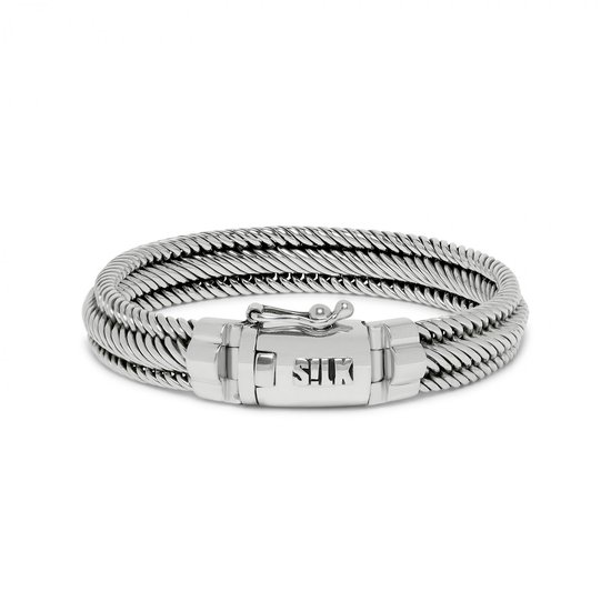 SILK Jewellery - Zilveren Armband - Weave - 731.23 - Maat 23