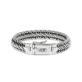 SILK Jewellery - Zilveren Armband - Weave - 738.22 - Maat 22