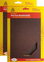 Deltafix Anti-krasvilt - 2x A4 knipvel - bruin - 210 x 297 mm - rechthoek - zelfklevend - beschermvilt