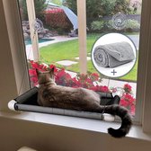 Hamac pour chat Fuegobird - Fenêtre de lit pour chat - Filet - Couverture Extra - Respirant - Zwart