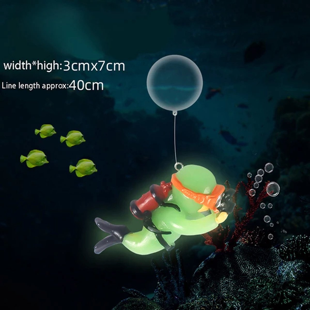 Aquarium Drijvend Ornament PVC Klein Onderwater Model Aquarium Duiker Decoratie Vervagingsbestendig Voor Aquarium Drijvende Accessoire (Orange Fatty Foto's maken