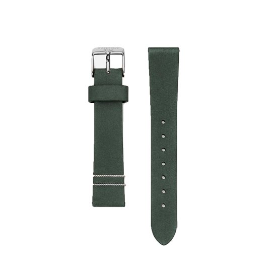 CO88 Collection 8CS-10005 Leren Horlogeband - 18mm Aanzet - Gesp - 20cm Totaal lengte - Leder - Groen - Staal