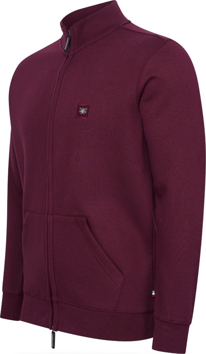 Cappuccino Italia - Heren Vest Fleece Zip Jack - Rood - Maat S