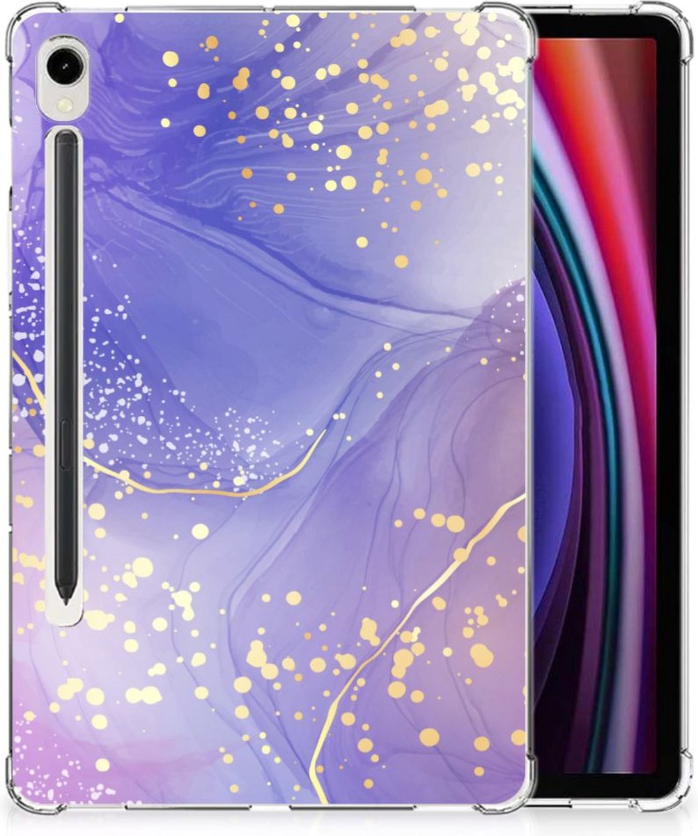 Tablethoes voor Samsung Galaxy Tab S9 Watercolor Paars