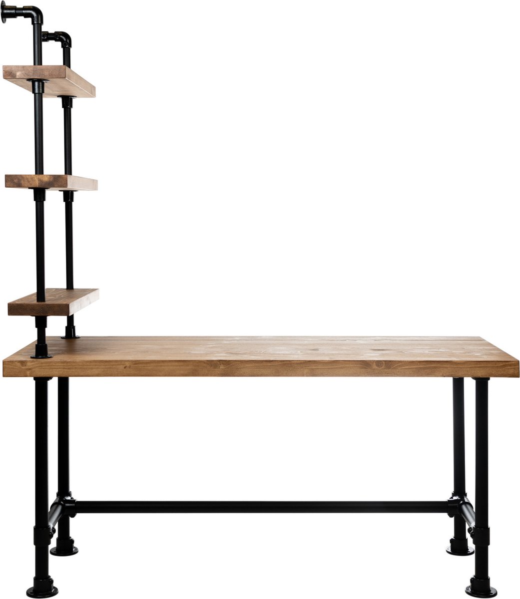 Design85 Ruimte kinderbureau 160x60x76 cm (bxdxh) bruine wax