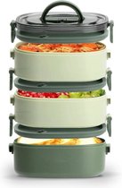 Verdea Salad Lunchbox 3 pièces | Tambour à pain | Sans BPA | Résistant au gel et aux micro-ondes