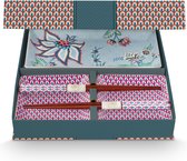 Pip Studio Flower Festival blue - oriental - sushi set/2 - blauw - sushiborden - cadeauset