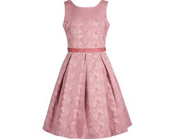 Elegante feestjurk met V hals aan de achterkant - Licht roze 152