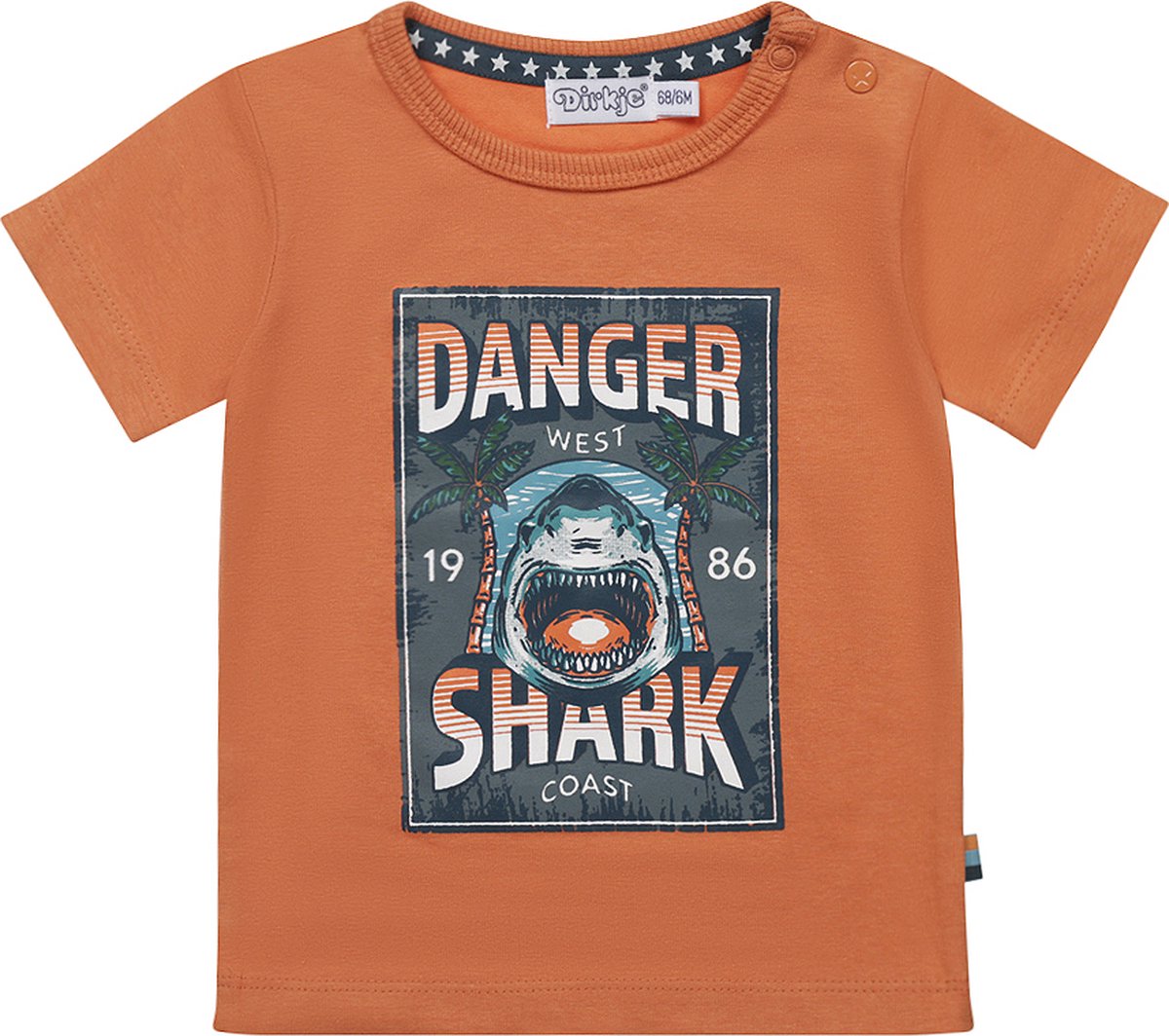 Dirkje R-ISLAND CREW Jongens T-shirt - Faded orange - Maat 116