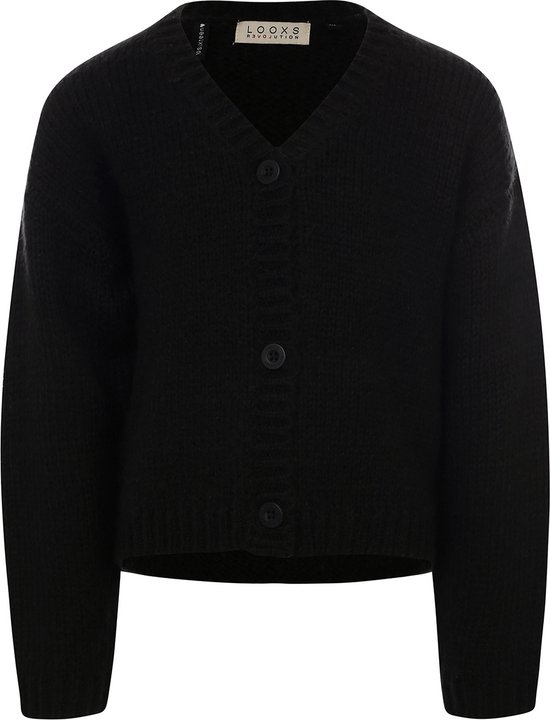 LOOXS 10sixteen 2332-5359-099 Meisjes Sweater/Vest - Maat 140 - Zwart van 100% acryl