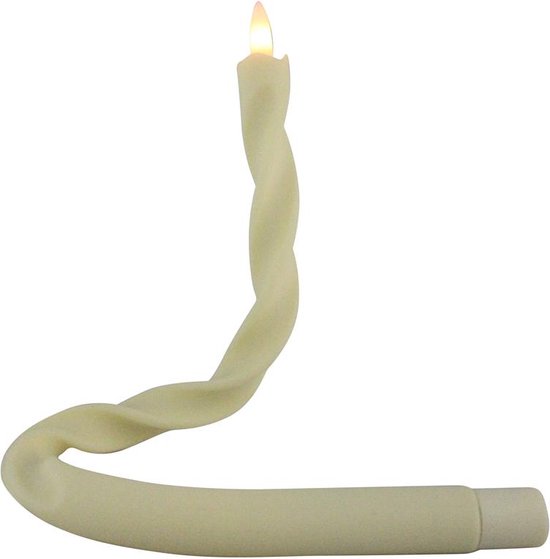 LED kaars flex swirl 40cm ivoor