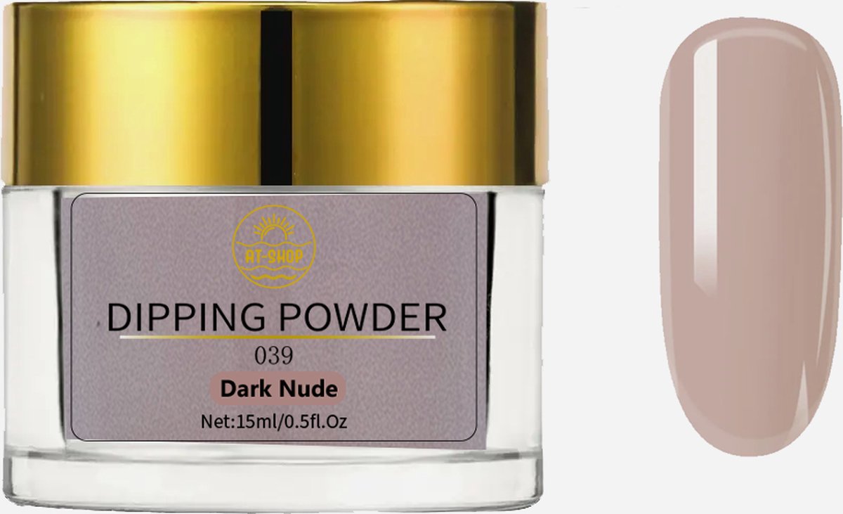 AT-Shop - Dark Nude Dipping Powder - met elk merk dipping Powder