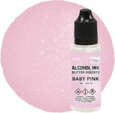 Alcohol Ink Glitter Accents Baby Pink