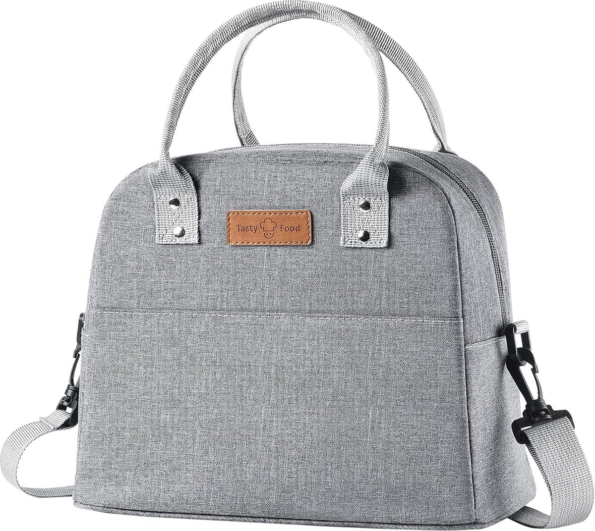 Kleine coole tas, Kleine coole tas, Kleine coole tas voor werk, Lunchtas, Picknicktas, Thermotas, Geïsoleerde tas (10 L, Grijs)
