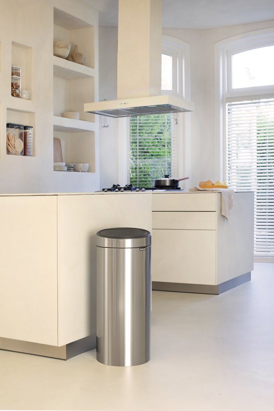 Brabantia Touch Bin Wandafvalemmer 3 Liter Met Kunststof Binnenemmer Matt Steel