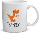 Akyol - thee koffiemok - theemok - Thee - thee liefhebber - cadeau voor iemand die van thee houdt - cadeau thee - tearex - mok met opdruk - verjaardag - grappig cadeautje verjaardag - 350 ML inhoud
