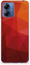 TPU Hoesje geschikt voor Geschikt voor Motorola Moto G14 Polygon Red