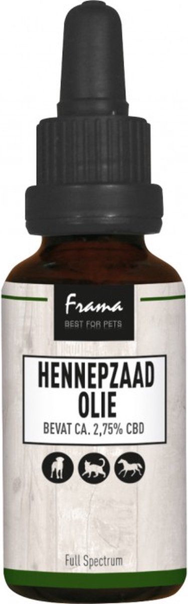 Frama Hennepzaad Olie voor honden en katten bevat 2,75% CBD 30ml - frama