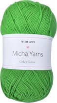Micha Yarns - 60% katoen 40% acryl garen - 5 bollen - 5 x 100gram - 220meter per bol - Groen (011)