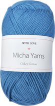 Micha Yarns - 60% katoen 40% acryl garen - 5 bollen - 5 x 100gram - 220meter per bol - Lucht Blauw (010)