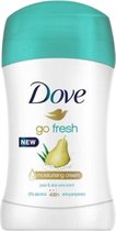 Dove Go Fresh Pear & Aloe Vera Deodorant Vrouw - 40g - Anti Transpirant Deo Stick - 0% Alcohol - 48 Uur Zweetbescherming