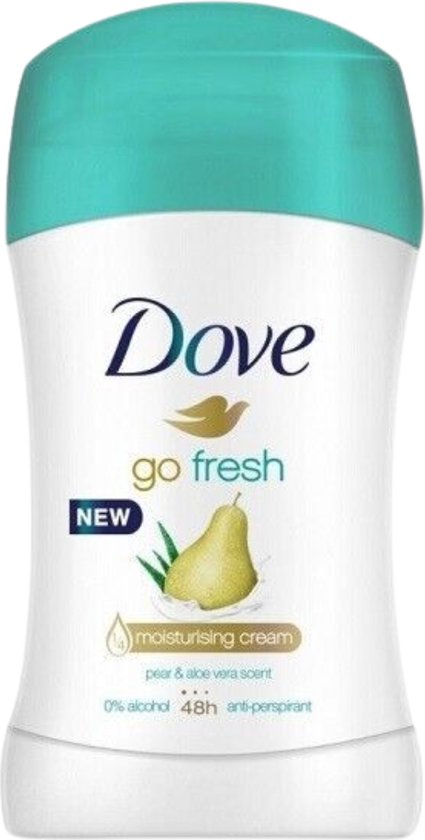 Dove Go Fresh Pear & Aloe Vera Deodorant Vrouw - 40g - Anti Transpirant Deo Stick - 0% Alcohol - 48 Uur Zweetbescherming