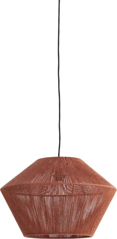 Light & Living Lampe à Suspension Fugia - Jute - 50cm - Rouge Brique