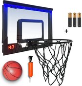 Go Hoop - Mini cerceau - Mini ensemble de basket-ball - Avec compteur de scores - Lumières LED - Mini panneau de basket-ball
