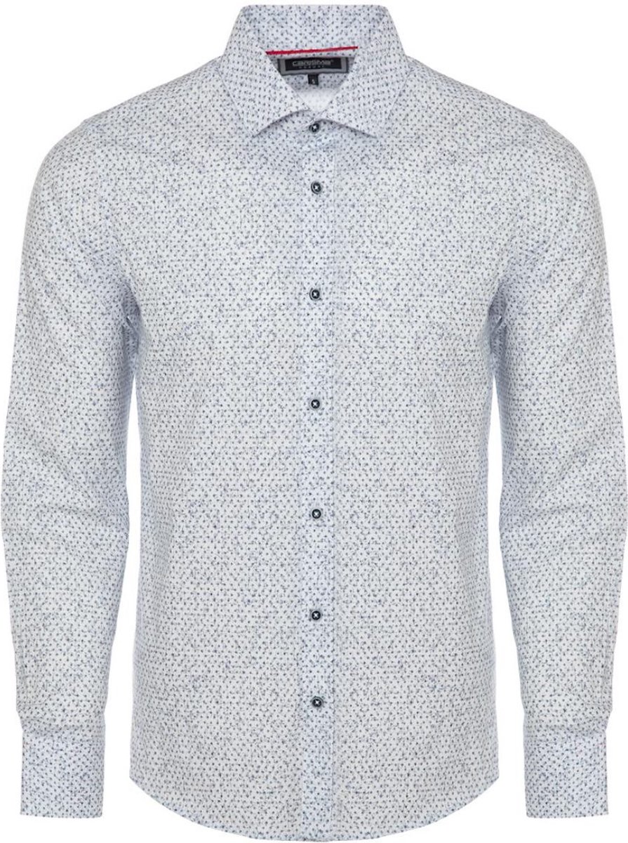 Casual Overhemd Print Lange Mouw Heren Carisma 8625 Wit - XL