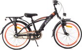 Vélo pour enfants AMIGO Roady - Vélo pour garçons de 20 pouces - 3 vitesses - avec suspension avant et frein à rétropédalage - Zwart/ Oranje