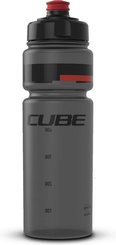 CUBE Waterfles Teamline - Bidon - Grote schroefdop - 0.75 Liter - Polyethyleen - Zwart/Rood/Blauw