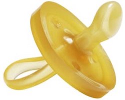 Natursutten rubberen fopspeen - 6-12 maanden - Rond Schild - Anatomische Tuit