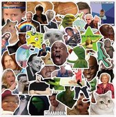 Sympli Meme stickers - Stickers 50 stuks - Grappige stickers - Bekende memes - Back to school - Meme - Laptop stickers