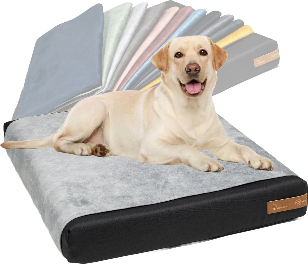 Bol.com Rexproduct Orthopedisch Hondenkussen - Hondenmand - Hondenbed met rits en wasbaar - Hondenkussens 90 X 110 CM - Manden &... aanbieding