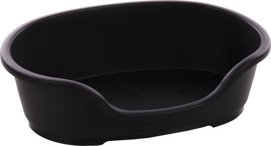 Hondenmand – kunststof mand Tuck Ovaal Zwart M 70x47cm – gerecycled & antislip – duurzaam Europees design