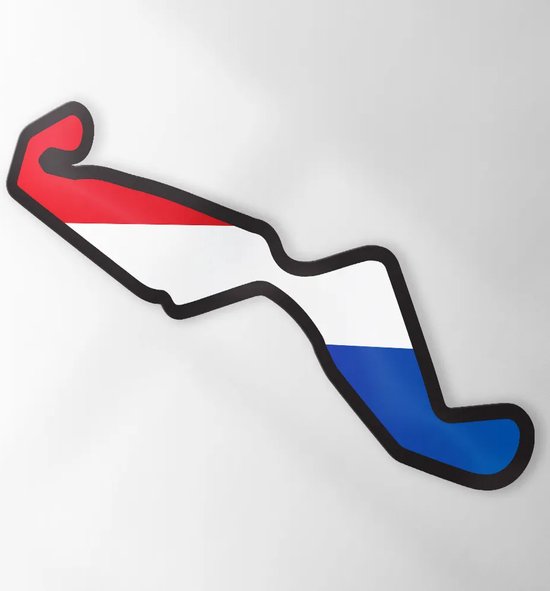 Circuit Sticker Met Vlag TT Circuit Assen - Set van 2 Stickers - 10 cm breed