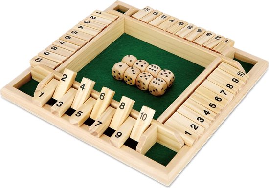 Jeu de société en bois Shut The Box, jeu de table éducatif