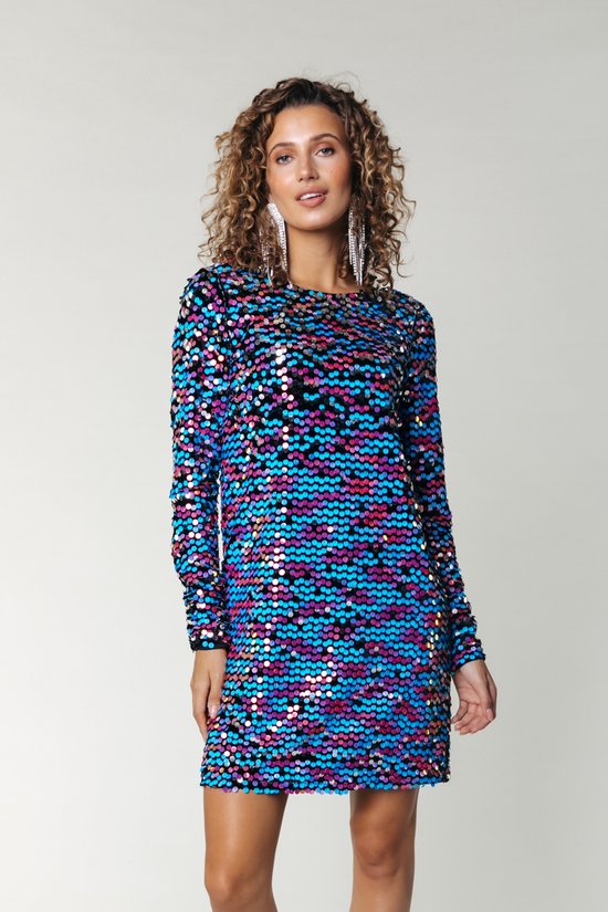 Colourful Rebel Tina Sequins Straight Dress - M