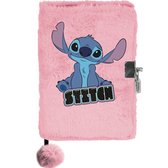 Disney Lilo & Stitch Dagboek A5 Roze - gelinieerd met slot - 15 x 21 x 3 cm