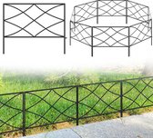 Decoratief tuinhek Metalen hekrand 40 cm (H) x 2,8 m (L) Hekpanelen Geen graafhek Landschapshek voor bloembed Tuin Honden Dierenbarrière (zwart)