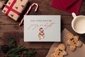 10x Cartes de Noël anglaises (format A6) - Cartes de Noël à envoyer - cartes avec texte - cartes de Noël de luxe - cartes de vacances - carte de Noël - cartes de vœux - Noël - chien - chiens - animaux