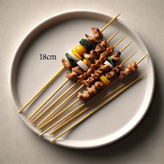 Brochettes Satay professionnelles - 18 cm - Bois - 200 pièces - Brochette  cocktail 