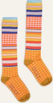 Mieke knee socks 47 Fancy jacquard Vintage Yellow: 29-31