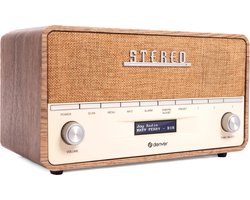 Denver DAB Radio XL - Retro Radio - Bluetooth - DAB+/ FM - Batterijen & Netstroom - DAB36LW