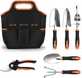 GardenHOME Kit Jardinage 7 Pièces - Outils Acier Inoxydable + Tabouret Pliant