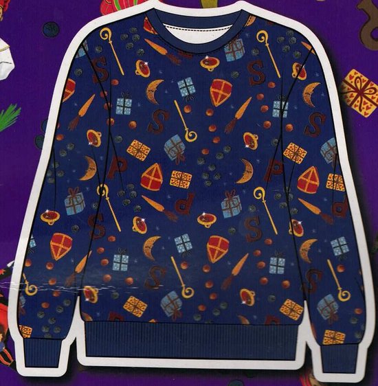 Sinterklaas trui - sweater - kleding - maat 116/122 - sint shirt