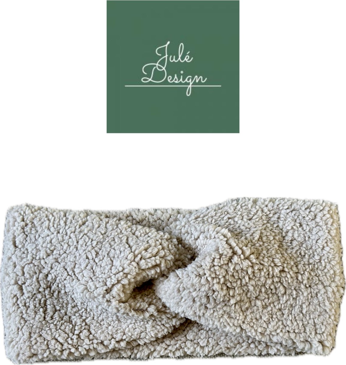 Julé Design winter teddy haarband beige dames